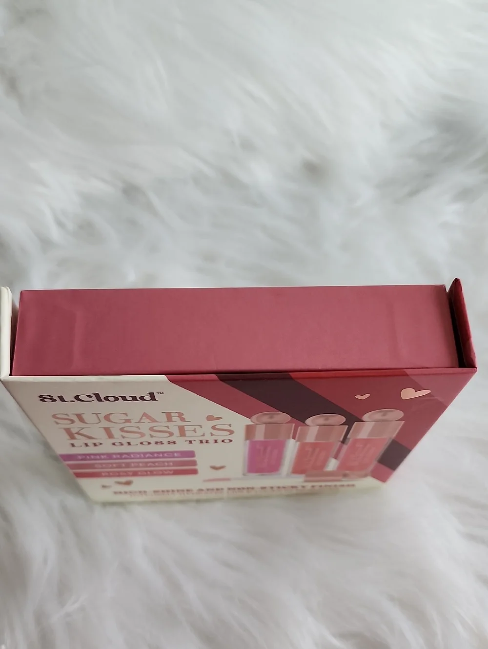 St. Cloud Sugar Kisses Lip Gloss Trio: Pink Radiance, Soft Peach & Rosy Glow NWT